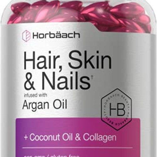 Hair Skin and Nails Vitamins | 300 Softgels | with Biotin and Col...