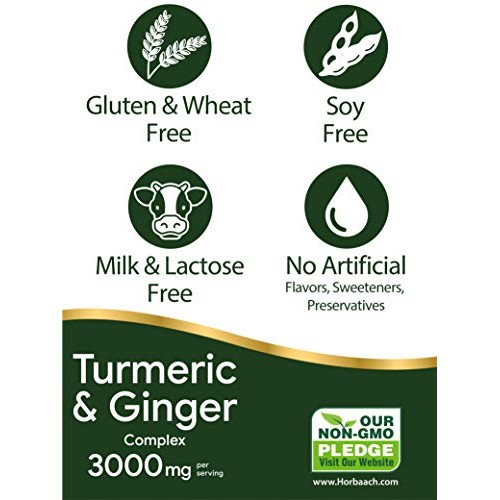 Turmeric & Ginger Supplement 3000 mg | 60 Softgel Pills | Turmeri...