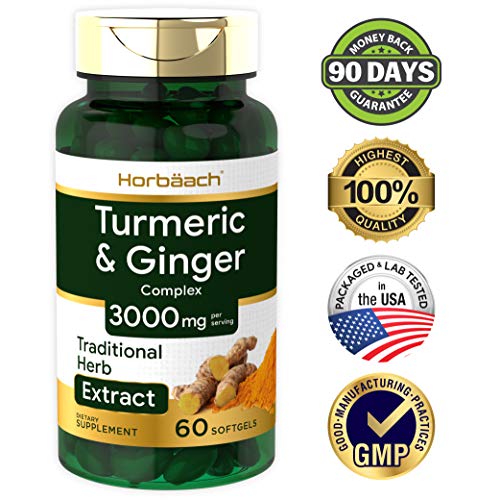 Turmeric & Ginger Supplement 3000 mg | 60 Softgel Pills | Turmeri...
