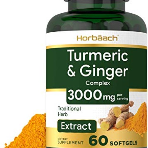 Turmeric & Ginger Supplement 3000 mg | 60 Softgel Pills | Turmeri...