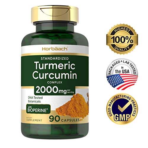 Turmeric Curcumin with Bioperine | 2000 mg 90 Capsules | Non-GMO,...