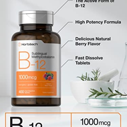 Vitamin B12 Sublingual 1000 mcg | 400 Fast Dissolve Tablets | Met...