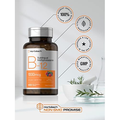 Vitamin B12 Sublingual 1000 mcg | 400 Fast Dissolve Tablets | Met...