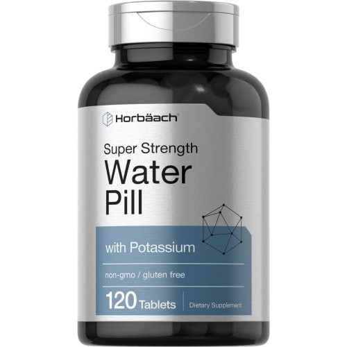 Water Pills | Super Strength | 120 Tablets | Vegetarian, Non-GMO ...