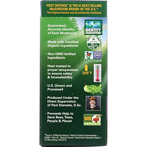Host Defense, Lions Mane Vegetable Capsules, 60 Count