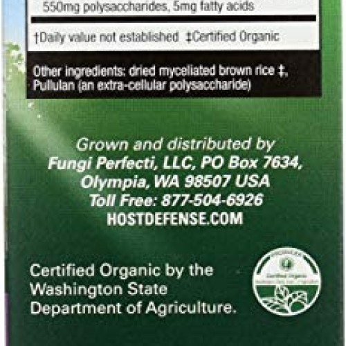 Host Defense, Lions Mane Vegetable Capsules, 60 Count