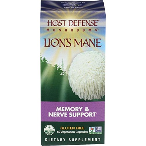 Host Defense, Lions Mane Vegetable Capsules, 60 Count