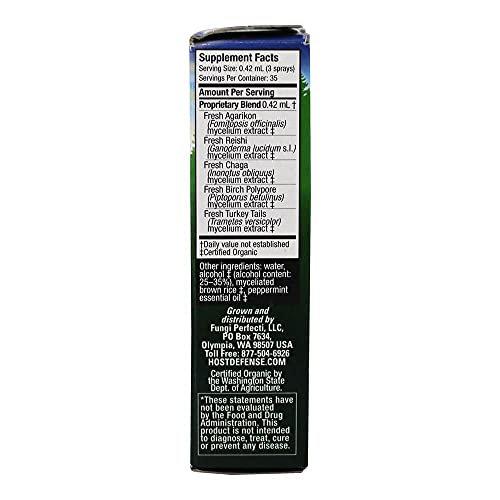 MycoShield Spray Peppermint Fungi Perfecti/Host Defense 0.5 fl oz...