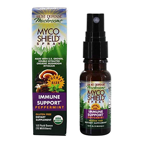 MycoShield Spray Peppermint Fungi Perfecti/Host Defense 0.5 fl oz...