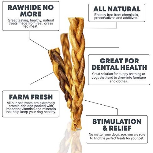 hotspot pets Braided Bully Sticks for Dogs - Premium All Natural ...