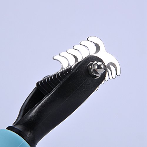 HOUSWEETY Pet Deshedding Tool and Grooming Brush for Dogs and Cats