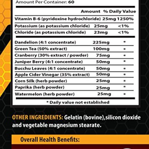 Diuretic Pills - Water Pills Diuretic Formula - Water Pills for...