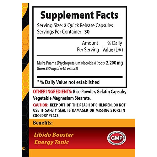 enhancements Pills for Men Last Longer - Muira PUAMA Extract - Pi...