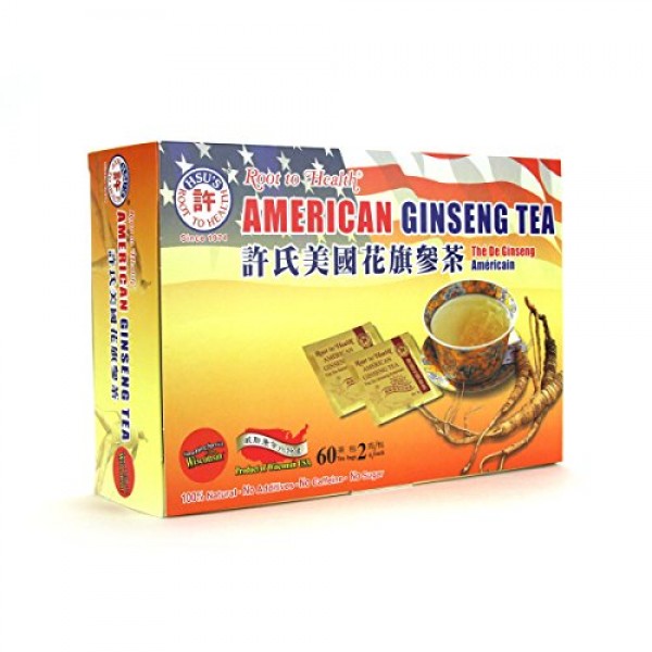 Hsus Ginseng SKU 1039 | American Ginseng Tea, 60ct | Cultivated ...