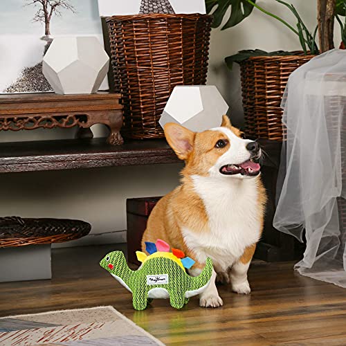 HugSmart Pet - Dinosaur Land | Squeaky Plush Dog Toys for Small M...