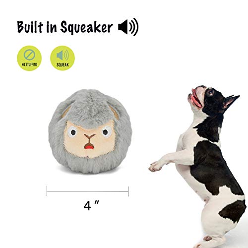 HugSmart Pet - Zoo Ball | 2-in-1 Plush and Squeaky Tennis Ball fo...