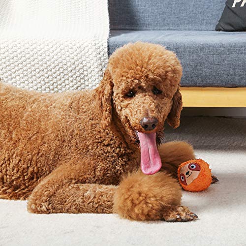 HugSmart Pet - Zoo Ball | 2-in-1 Plush and Squeaky Tennis Ball fo...