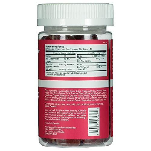 HUM Hair Sweet Hair Gummies - Hair Growth Vitamins with 5000mcg V...