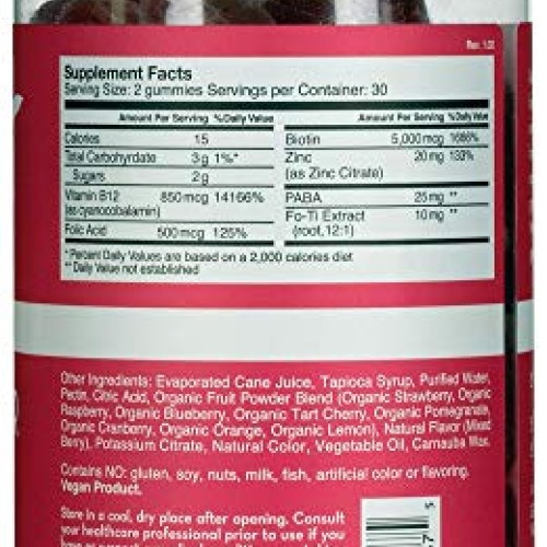 HUM Hair Sweet Hair Gummies - Hair Growth Vitamins with 5000mcg V...