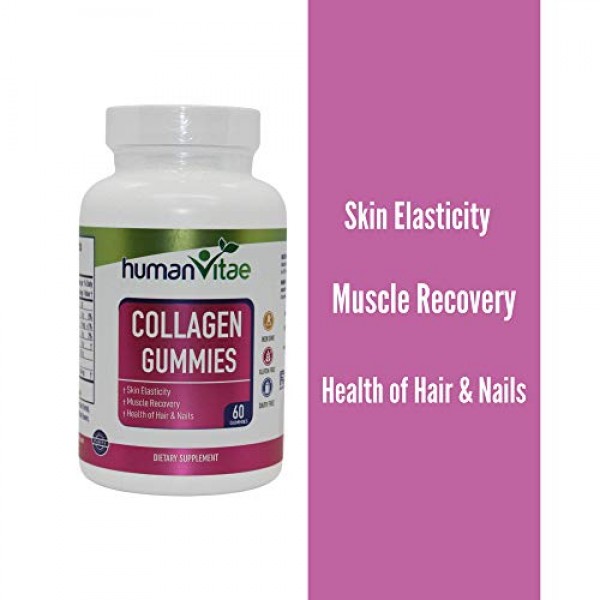 Collagen Gummies by Human Vitae - Support Skin Elasticity, Muscle...