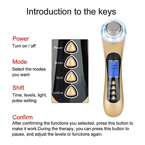 Beauty Machine,5-IN-1 Portable Nano Massager Skin Care Anti Aging...