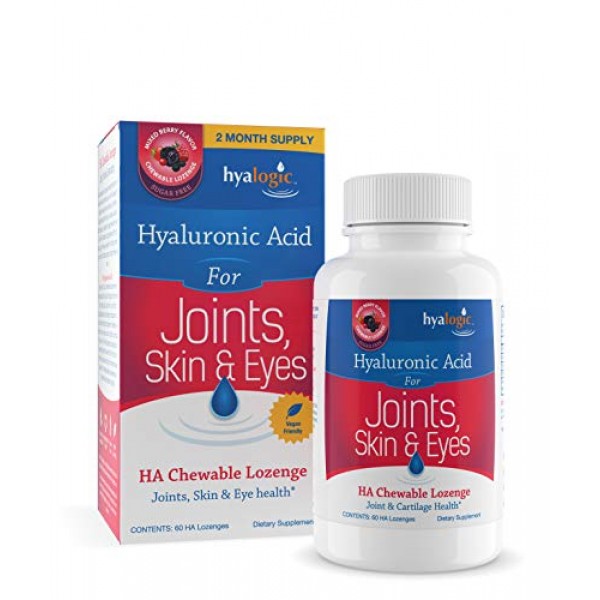Hyalogic Hyaluronic Acid Chewables- Great Tasting Berry Flavored ...