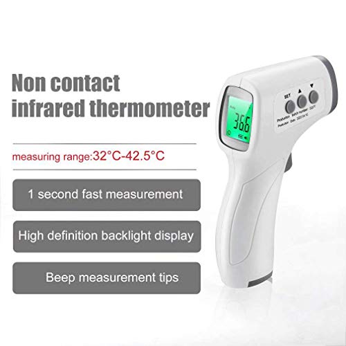 Infrared Digital Non-Contact Thermometer Gun with Three Color LCD...
