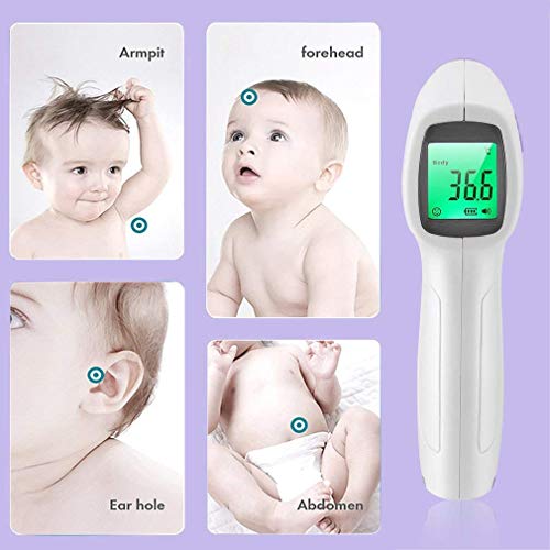 Infrared Digital Non-Contact Thermometer Gun with Three Color LCD...