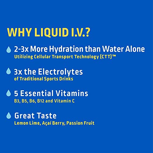 Liquid I.V. Hydration Multiplier Individual Stick Packs 3 Flavor...
