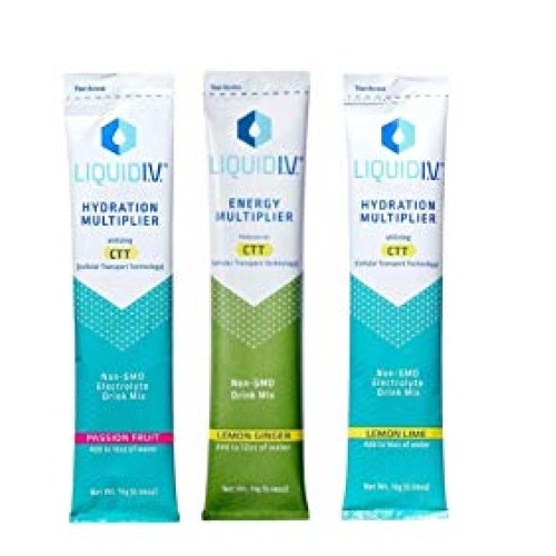 Liquid I.V. Hydration Multiplier Individual Stick Packs 3 Flavor...