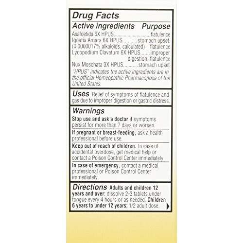Hyland’s Gas Tablets, Natural Relief of Gas and Stomach Upset, 10...