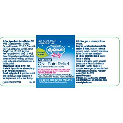 Hylands Baby Day & Night Oral Pain Relief Tablets Bundle with Ch...