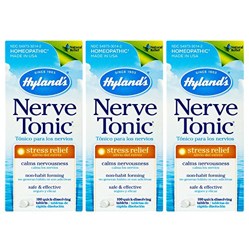 Hylands Nerve Tonic Stress Relief, 100 Tablets Pack of 3