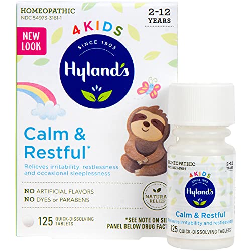 Kids Sleep Aid Tablets, Calm n Restful by Hylands Kids, Natural...