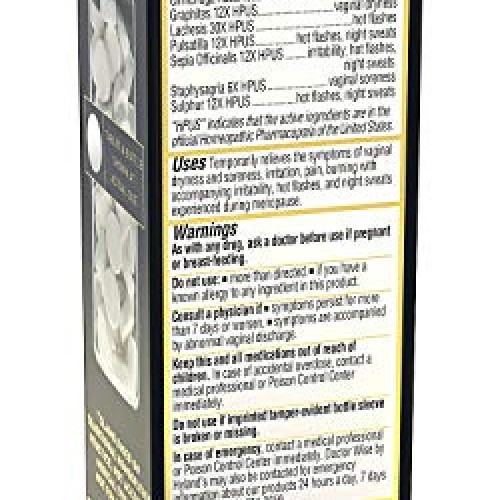 Menopause Natural Homeopathic Relief of Vaginal Dryness, Hot Flas...
