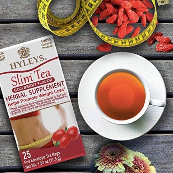 Hyleys Slim Tea Goji Berry Flavor - Weight Loss Herbal Supplement...