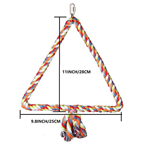 Hypeety Birds Rope Triangle Perch Adjustable Parrot Cage Stand Ch...