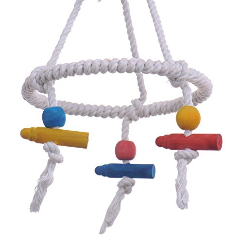 Hypeety Pet Bird Parrot Swing Hanging Toy Parakeet Budgie Cockati...