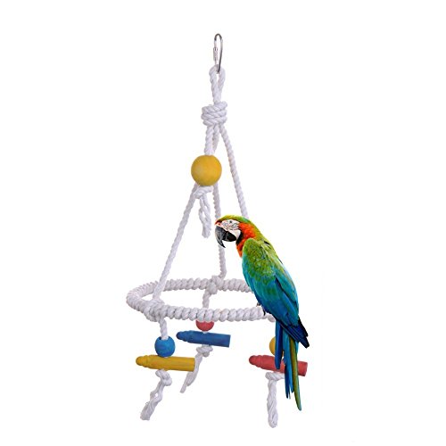 Hypeety Pet Bird Parrot Swing Hanging Toy Parakeet Budgie Cockati...