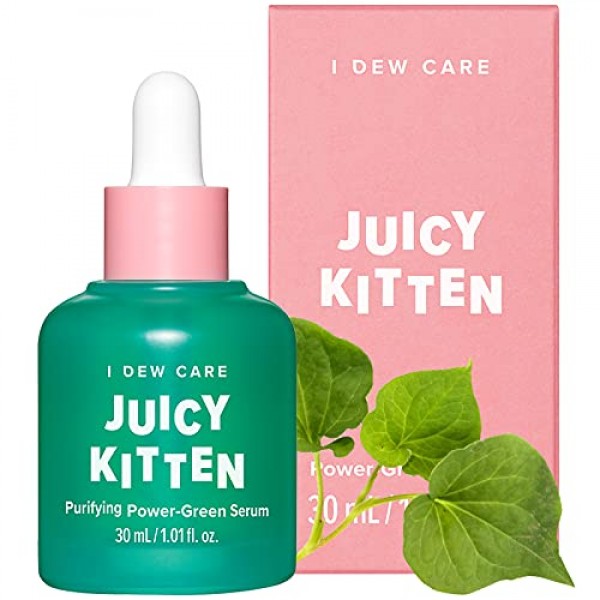 I DEW CARE Juicy Kitten | Purifying Power-Green Face Serum with N...