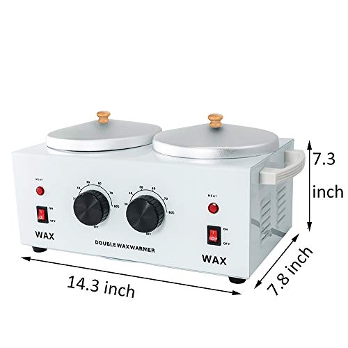 iMeshbean Double Wax Warmer Heater Hair Removal Waxing Kit Hot P...