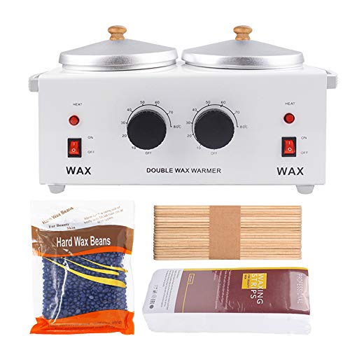 iMeshbean Double Wax Warmer Heater Hair Removal Waxing Kit Hot P...