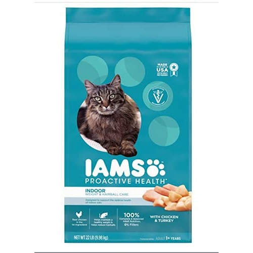 Iams Proactive Health Indoor Weight & Hairball Care Cat Food with...