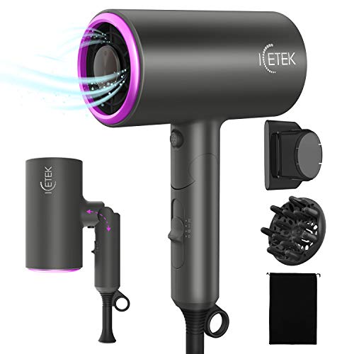 Ionic Hair Dryer, ICETEK 2000W Diffuser Hair Dryer Professional S...