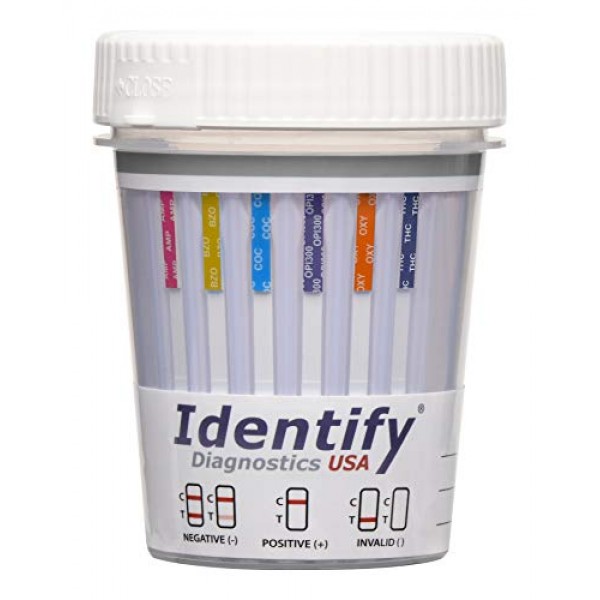 25 Pack Identify Diagnostics USA 6 Panel Drug Test Cup - Made in ...