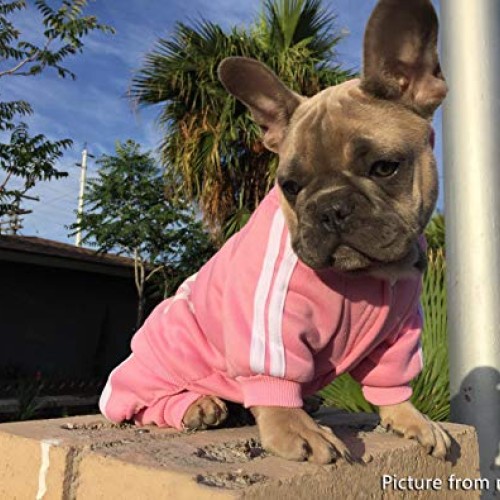 Idepet Cotton Adidog Dog Hoody Clothes, M, Pink
