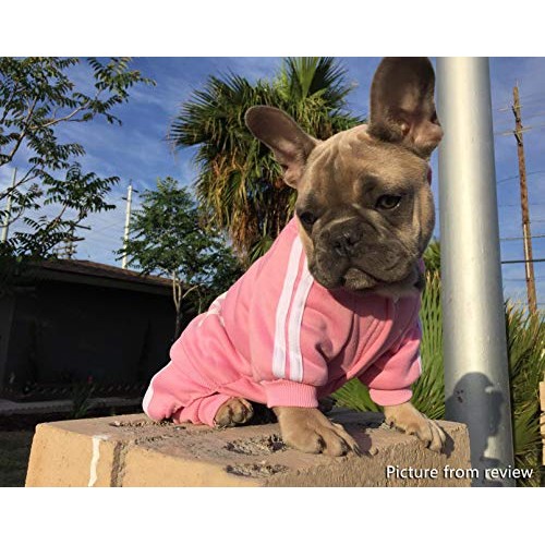 Idepet Cotton Adidog Dog Hoody Clothes, M, Pink
