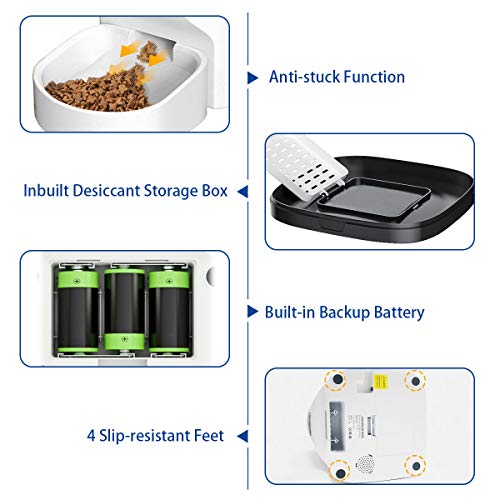IKARE Automatic Pet Feeder, 9L Auto Dog& Cat Food Dispenser Smart...