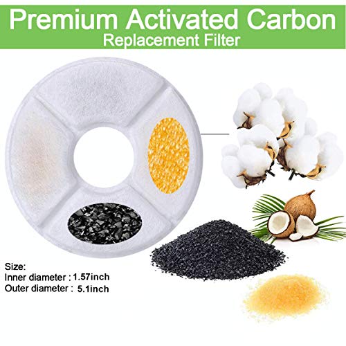 Cat Fountain Replacement Filter - 12Pcs,Pet Water Fountain Filter...