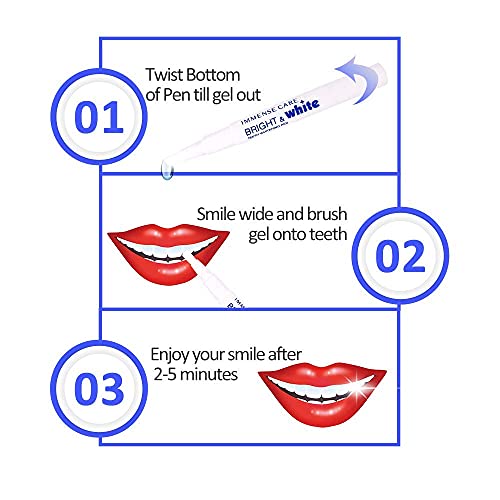 IMMENSE CARE Teeth Whitening Pen4 packs，35% Carbamide Peroxide...